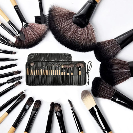 Brand: YL traV Makeup Brush Set, 24 Pcs Professional Makeup Brushes, Essential Cosmetics with Case