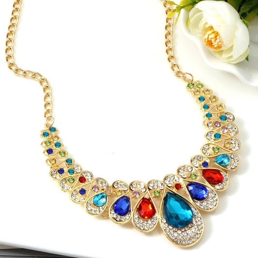 Multicoloured gold plated set