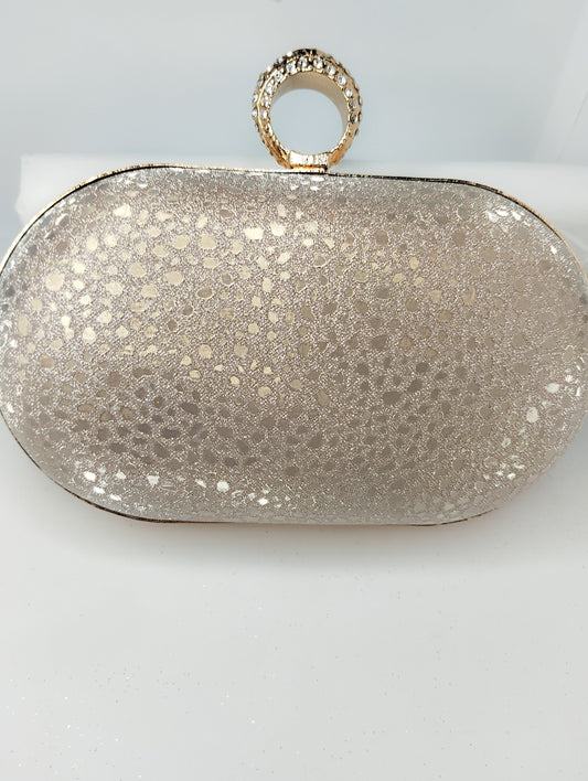 Golden bridal clutch