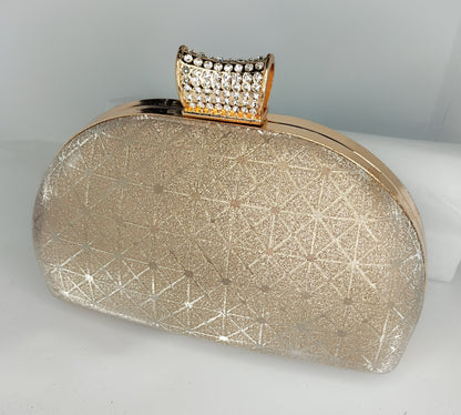 Golden bridal clutch