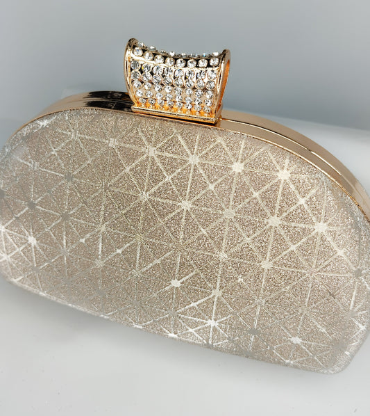 Golden bridal clutch