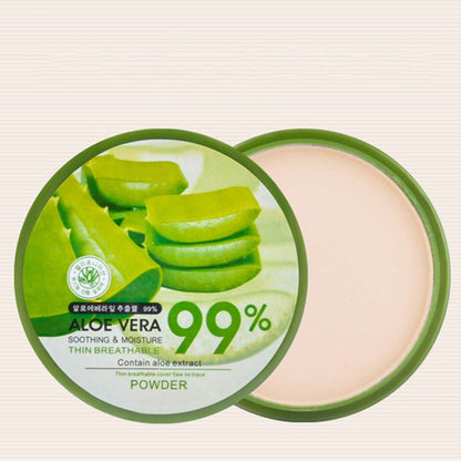 Aloe Vera Face Foundation Pressed Powder Makeup Concealer Pores Moisturizer