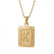 Gold Plated Alphabet necklace.