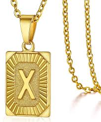 Gold Plated Alphabet necklace.