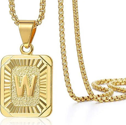 Gold Plated Alphabet necklace.