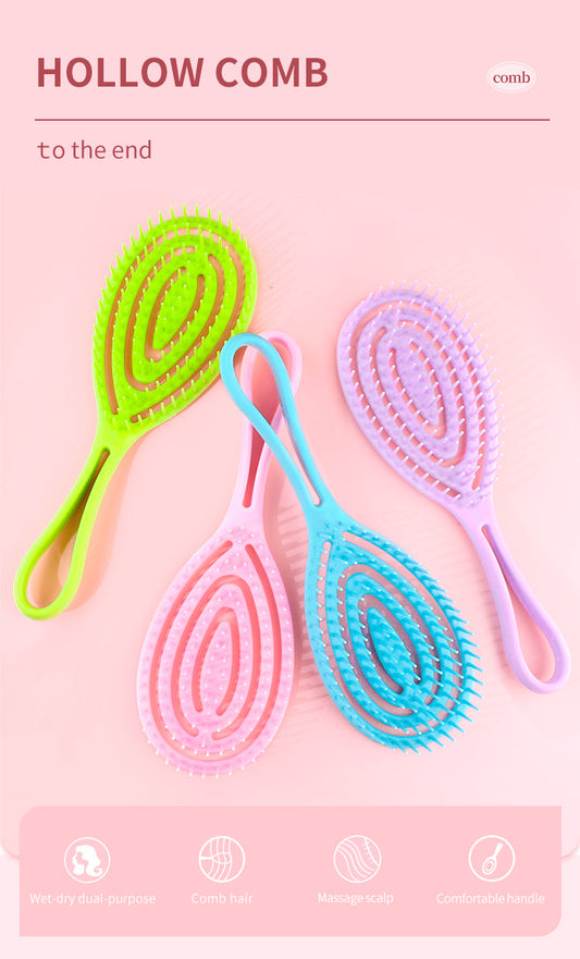 1PC Relaxing Elastic Massage Comb Portable Hair Brush Massage Brush Brushes Head Combs Scalp Massage Brush Wet And Wavy Bundl