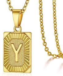 Gold Plated Alphabet necklace.