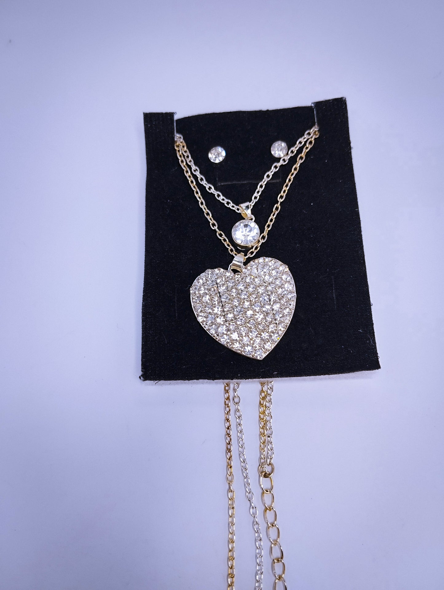 Silver double layer chain set