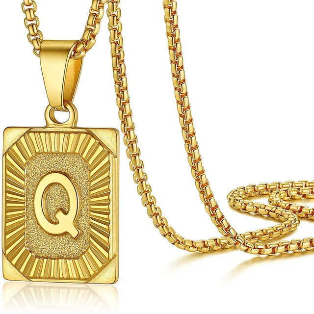 Gold Plated Alphabet necklace.