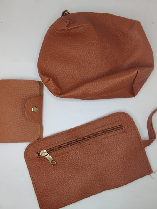 Pack of 3 Leather Handbags