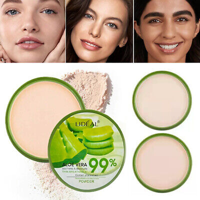 Aloe Vera Face Foundation Pressed Powder Makeup Concealer Pores Moisturizer